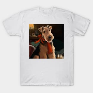 Cute Airedale Terrier Drawing T-Shirt